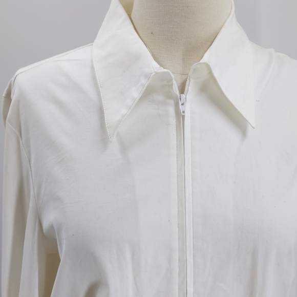 Dusak Designs woven + knit 3-closure top-sz M - Picture 3 of 8